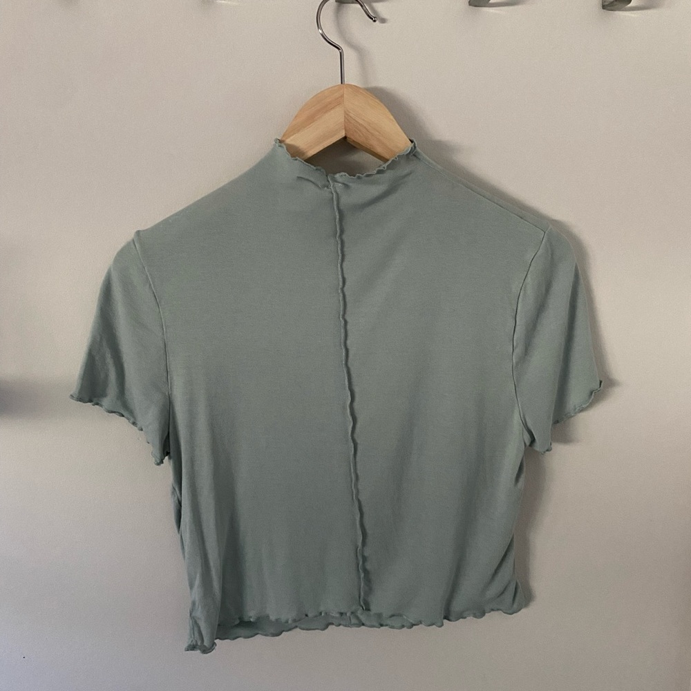 Light Green Ruffled Shirt - Picture 2 of 4